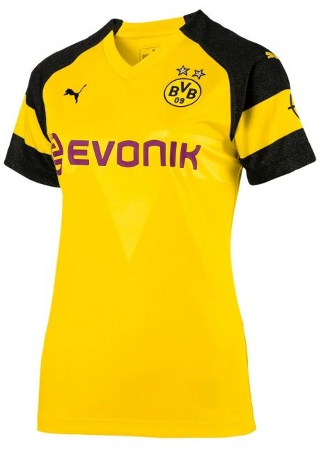 Camisa feminina oficial Borussia Dortmund 2018 2019 I 